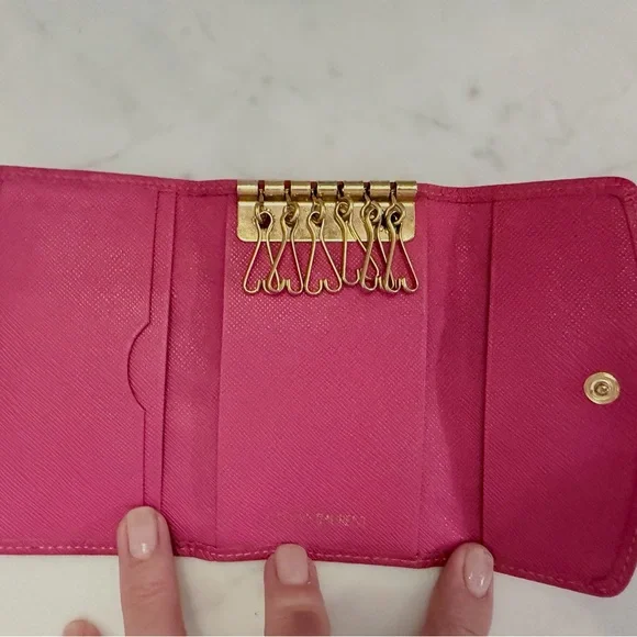AUTHENTIC YSL HOT PINK KEYCHAIN/WALLET - Picture 5 of 10